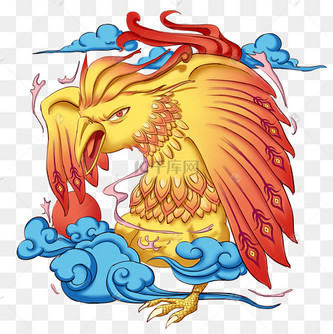 四大神兽朱雀插画