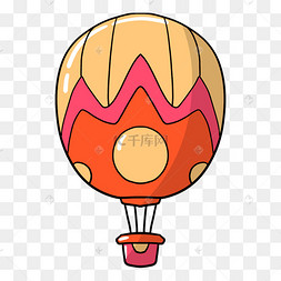 漂亮的圆形热气球插画