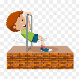 向下翻过去男孩