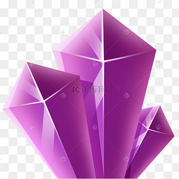 卡通紫水晶矢量图下载