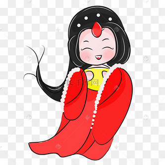 古风贵妃红白开心笑