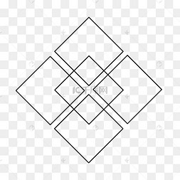 正方形创意线条图案