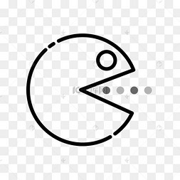 吃豆人图标卤味豆干食品美味巧克力豆矢量插画油豆泡炸豆泡国画中药材