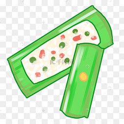 绿色的海苔装饰插画