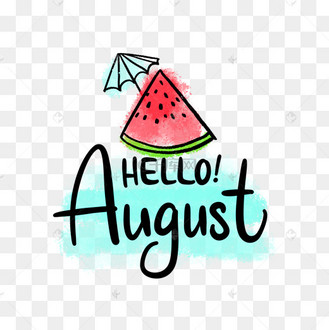 八月你好英语花体字