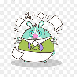 萌卡通兔子