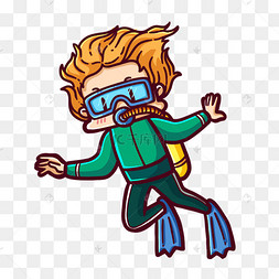 下载 png下载psd度假旅行系列组图夏天下载 png下载psd可爱卡通潜水艇