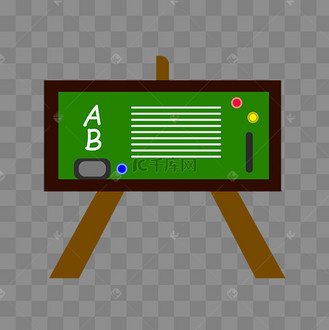 一块手绘的扁平化白板