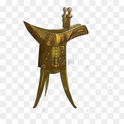 古风主题酒杯手绘插画