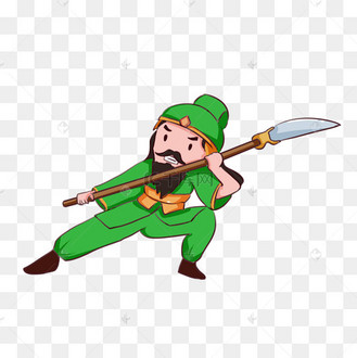 手绘卡通历史典故单刀赴会