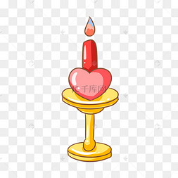下载 png下载psd烛台和红色蜡烛下载 png下载psd西洋餐具一对红烛下载