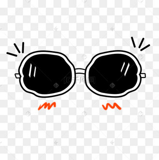 卡通墨镜反光动画装酷表情