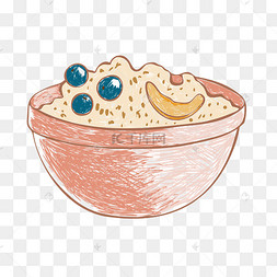 手绘米饭矢量素材