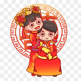创意卡通可爱双喜