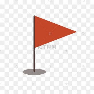 红旗标杆矢量图