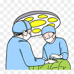 做手术的卡通医生人物