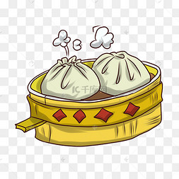 灌汤包小笼汤包插画