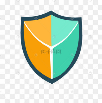 彩色手绘圆角护盾元素