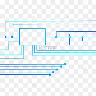 蓝色科技感渐变电路图