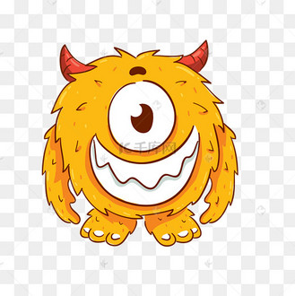 可爱独眼的外星人矢量素材