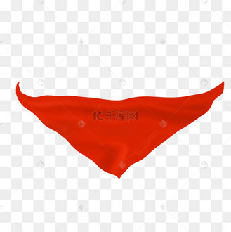 手绘打开的红领巾