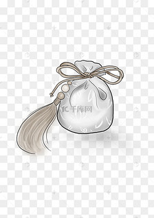 手绘玉佩香囊插画