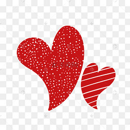 两个爱心矢量png免抠素材