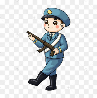 正步走军训校园渐变绿色卡通矢量艺术字