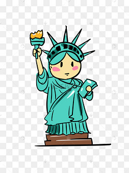 q版自由女神手绘商用元素