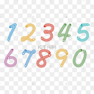 1数字创意字体pngpsd2022艺术字pngpsd数字0创意艺术字设计pngpsd儿童