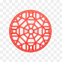 中国风雪花窗花装饰