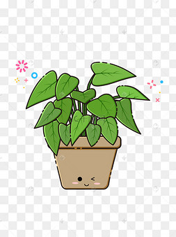 卡通植物盆景
