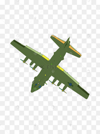 简约扁平卡通建军节空军侦查机飞机元素