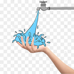 手捧水水龙头