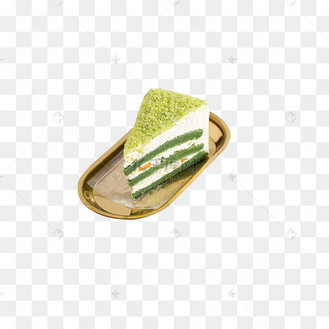 美味抹茶味慕斯蛋糕免抠png