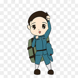 png下载psd革命人物红军女指挥员插画下载 png下载psd革命人物八路军
