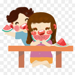 情侣吃西瓜