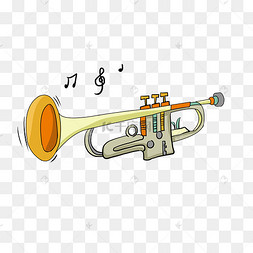 卡通电子长号插画