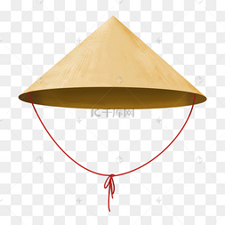 田地劳作的斗笠插画