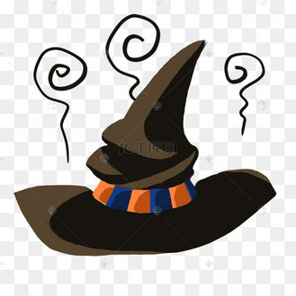 卡通万圣节魔法师帽子魔法帽巫师帽动图gif