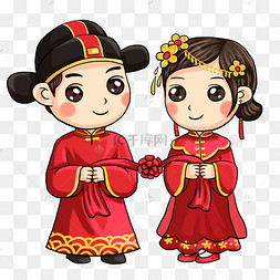 古风服装婚礼插画