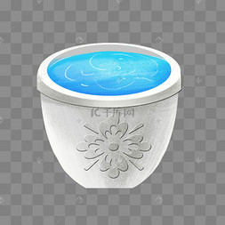 手绘水缸png素材