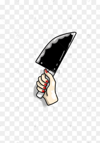 手持菜刀的手卡通插画png