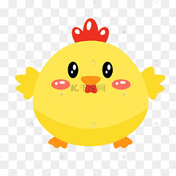 扁平化卡通小鸡