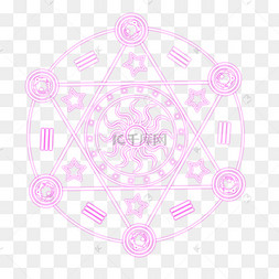 发光魔法阵光效psd透明底蓝色魔法阵波浪列阵黑色抽象点科技圆形青色
