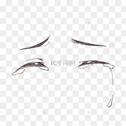 手绘流泪的眼睛