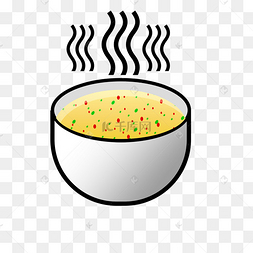 灰色手绘圆弧汤卡通图标