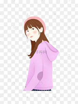 小女孩背景侧面