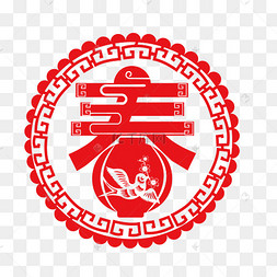 印章春晚喜庆电视红金浮雕福字字幕条字幕栏边框新年虎年新春喜庆老虎