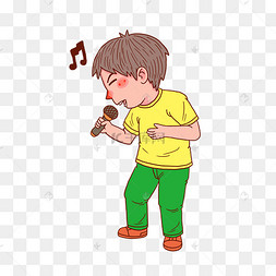 人物卡通唱歌